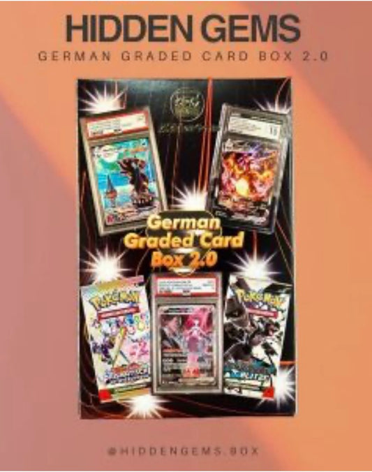 Hidden Gems Pokémon German Graded Card Booster Box 2.0(Lieferzeit ca. 1 Woche)